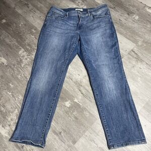 Warp + Weft Jeans Womens 16/33 Blue ICN Wide‎ Leg Distressed Preppy Z-289